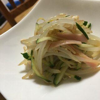 もやし♡ハムきゅうりの冷菜